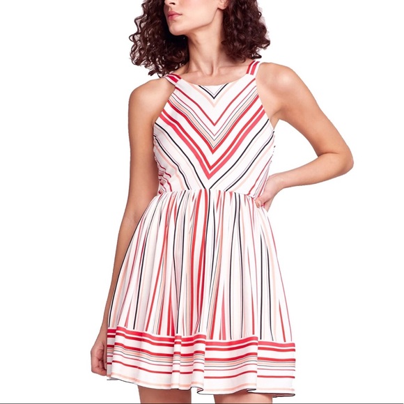 BB Dakota Striped Fit and Flare Dress - Picture 3 of 4